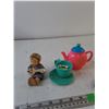 Image 2 : Plastic Tea Pot, Toy Car, Decorative Figurine Girl Playing Guitar, Misc
