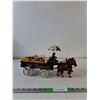 Image 1 : Vintage Cast Iron Horse-Drawn Fruits and Vegetables Wagon Toy