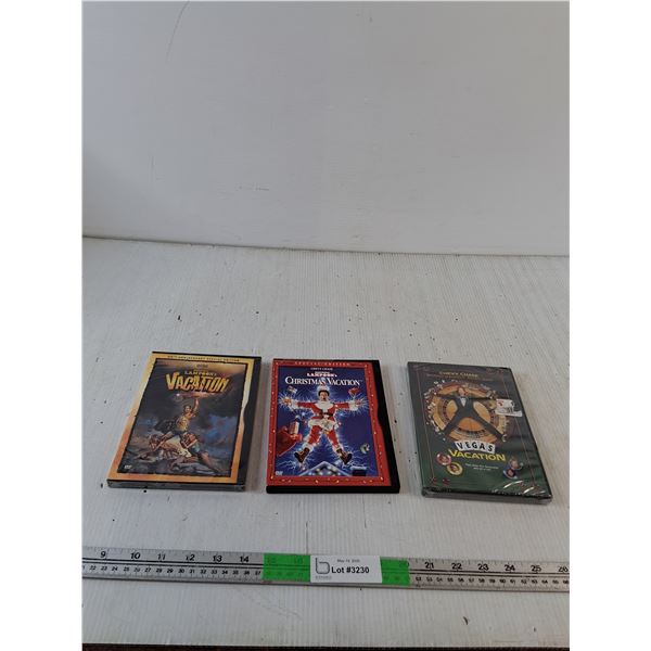 (3) DVDS: Vacation, Christmas Vacation, Vegas Vacation