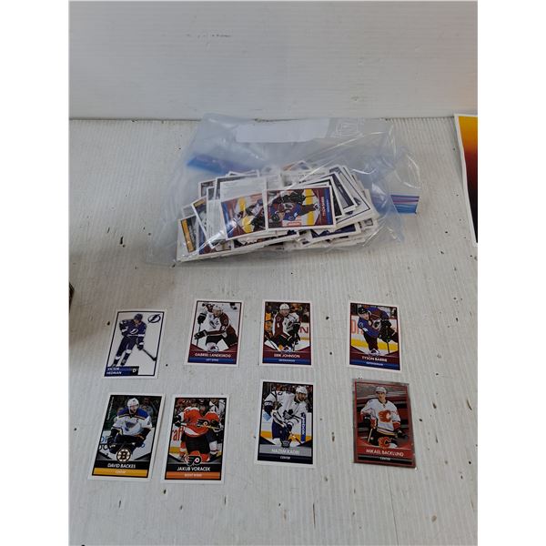 Tin Box, Paintings, Various NHL Sticker Collection Hockey Cards ( as is, cannot authenticate)