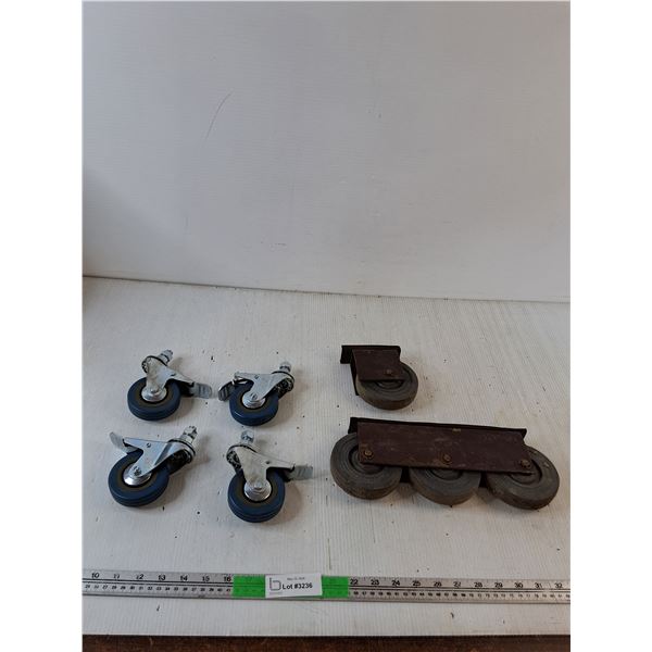 Wheel Castors: Swivel & Stationary ( as is)