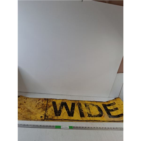 Yellow Wide Load Sign 8ft Long
