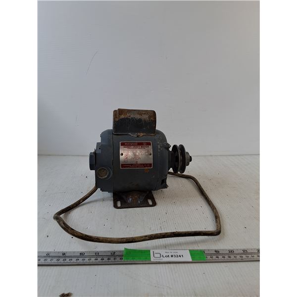 Westinghouse Handy-Craft 1/2" HP Electric Motor ( powers on, as is, cannot ship)