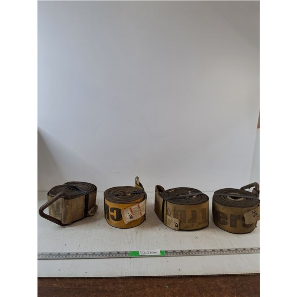 (3) 30ft Cargo Winch Straps, (1) 28ft Cargo Winch Strap ( as is)