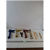 Image 1 : (4) Caulking Guns, Paint Brushes, Paint Stir Stick