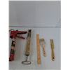 Image 3 : (4) Caulking Guns, Paint Brushes, Paint Stir Stick