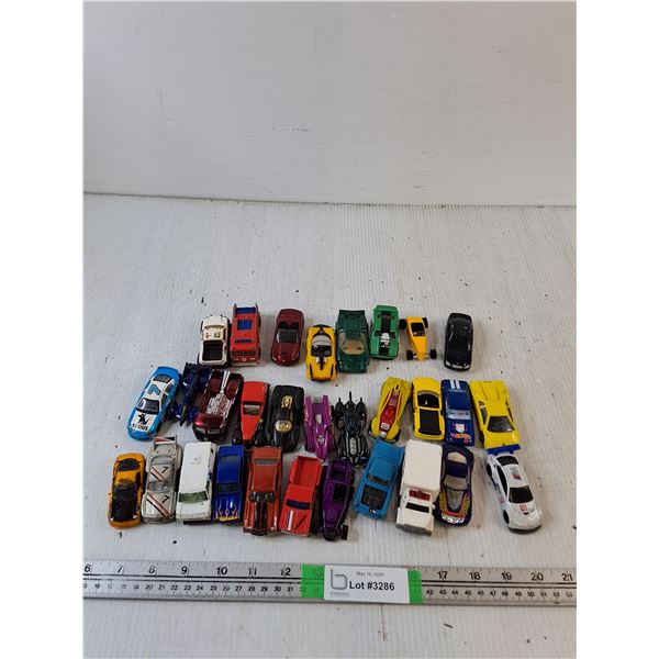 Box Of Assorted Die Cast Cars