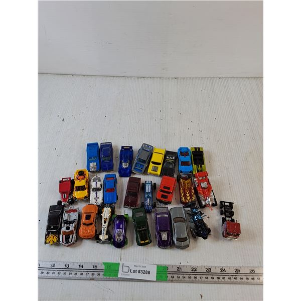 Box Of Assorted Die Cast Cars