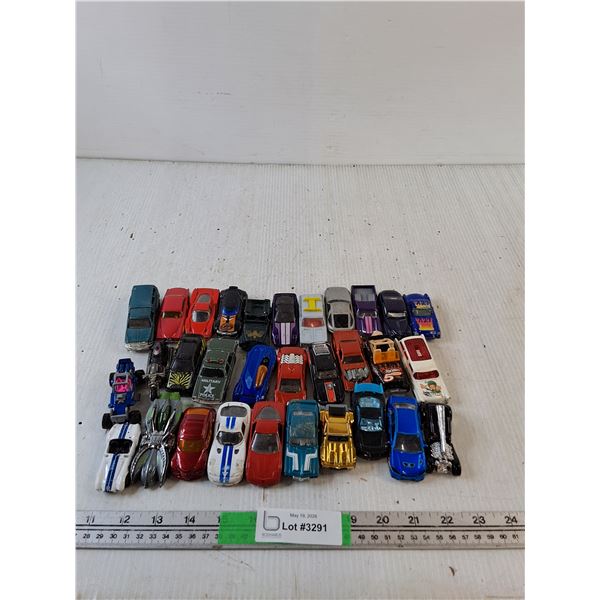 Box Of Assorted Die Cast Cars
