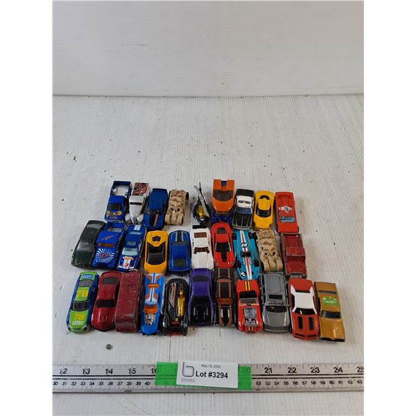 Box Of Assorted Die Cast Cars