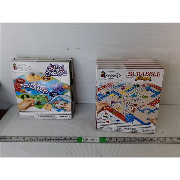 (9) Hiho Cherry-O & Scrabble Junior Travel Games- Appear New