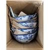 Image 2 : (12) Blue Floral Ceramic Bowls- NIB, One Broken