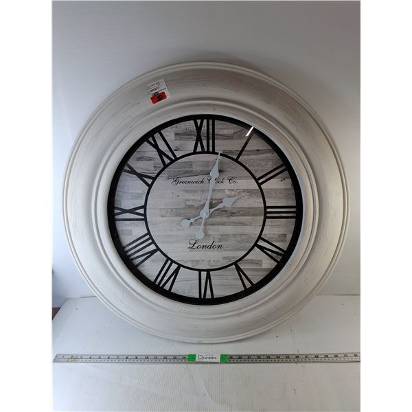 *Plastic Greenwich Clock Co. Wall Clock 29" Diameter, Cannot Ship