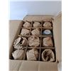 Image 2 : (24) Frosted Ombre Glass Candle Holders 5" Tall- Appear NIB