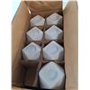 Image 3 : (24) B&W 3.75" Tall Ceramic Tealight Holders- NIB