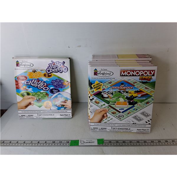 (9) Hiho Cherry-O & Monopoly Junior Travel Games- Appear New