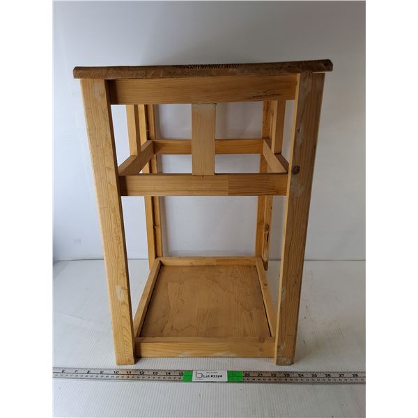Wooden Side Table 16" x 14.25" x 21.75", May Require Reinforcement- Cannot Ship