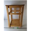 Image 1 : Wooden Side Table 16" x 14.25" x 21.75", May Require Reinforcement- Cannot Ship