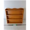 Image 1 : Wooden Wall Shelf 16" x 2.75" x 15"