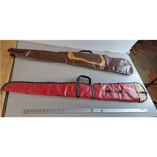 (2) Leather Style Rifle Cases Up to 48"- Broken Zipper Pull