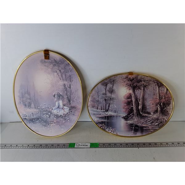 Oval Nature Style Framed Prints 15.5" x 11.75"