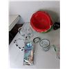 Image 3 : Saskatchewan Roughriders Lot- Watermelon Hat, Plastic Cups, Pom Pom, Misc.