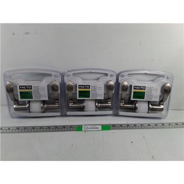 (3) Sets of Facto Door Lever Kits- Sealed