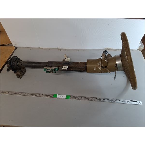Vintage Steering Wheel & Tilt Column Assembly 35"- Cannot Ship