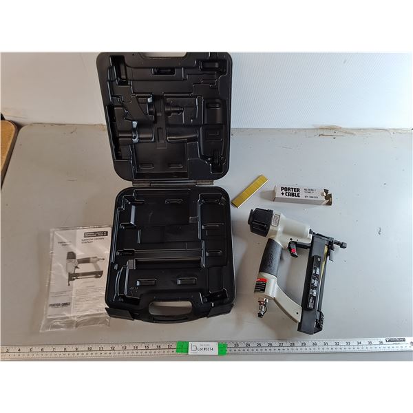 Porter Cable Pneumatic Narrow Crown Stapler, Staples, Case