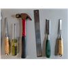 Image 2 : Adjustable Wrench, Hammer 11", Chisels Misc.