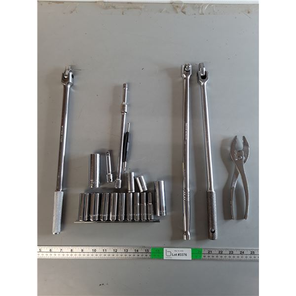 Ratchet Wrench Up to 17", Sockets Up to 13/16", Pliers