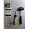 Image 3 : Rimax Plastic Toolbox 16 x 7 x 7", Multi Screwdriver, Wire Brushes, Clamps, Zip Ties, Misc.