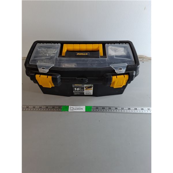 Rimax Plastic Toolbox 16 x 7 x 7", Vice Grip, Ceiling Patch Liquid, Wall Plug Plates, Misc. - Cannot