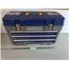 Image 1 : Mastercraft Plastic Toolbox 22" x 9" x 13"- As Is & Contents-Screwdrivers, Screws, Screwdriver Bits,