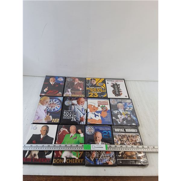 (12) Wrestling DVDS & Rockem Sockem DVDS