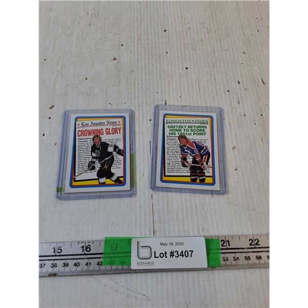 (2) Wayne Gretzky Hockey Cards ( cannot authenticate)