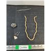 Image 1 : Pin, Earrings, Necklace ( all as is)