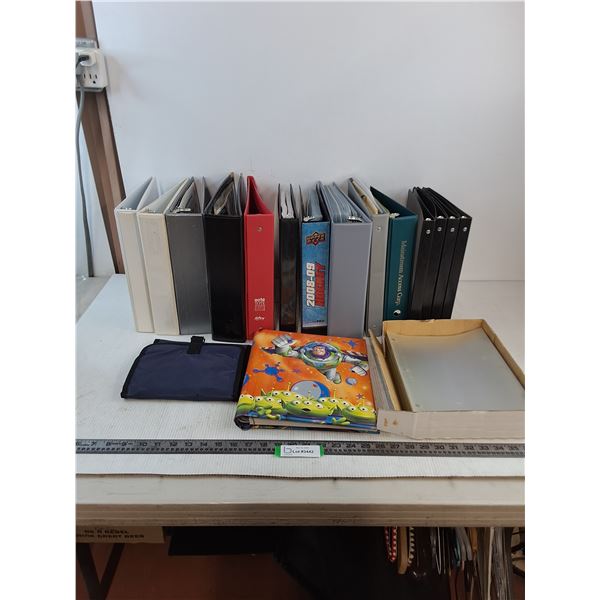 Assorted 3-ring Binders Including NHL Collector Cards, Sleeves & Looseleaf, Travel Tote