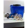 Image 1 : (6) Extension Cords, Power Surge Protector, Power Bar, 15x9.5x17" Tote
