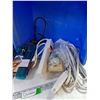 Image 3 : (6) Extension Cords, Power Surge Protector, Power Bar, 15x9.5x17" Tote