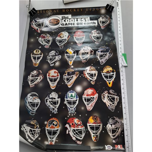(3) Hockey Posters - Largest is Approx 24" x 36"