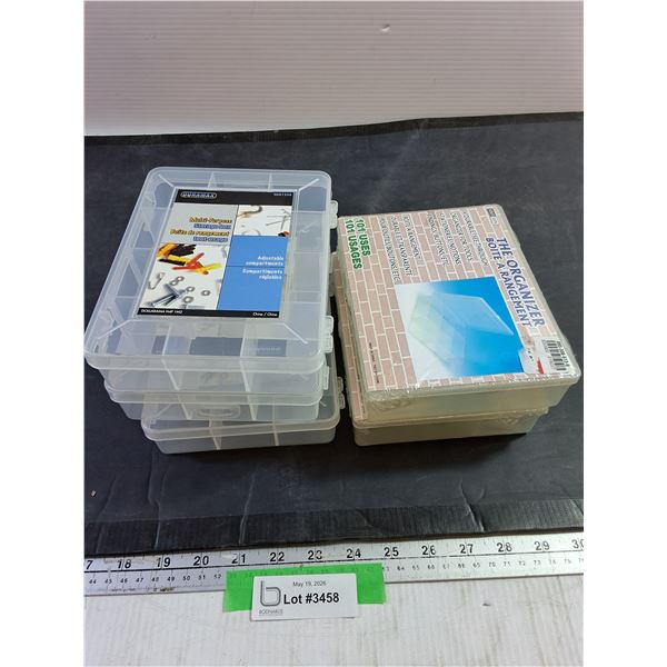 (5) Storage Boxes with Compartments