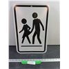 Image 1 : Novelty Pedestrian Sign Metal 17 3/4" x 11 3/4"