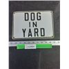 Image 1 : Dog in Yard Metal Sign 7"x10"