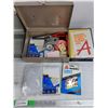 Image 3 : Assorted Office Supplies, (3) Metal Cases & Where There's a Will There's An A VHS