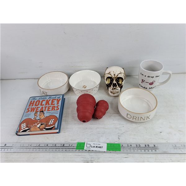 The Little Book of Hockey Sweaters, Ceramic Pet Bowls, Chewing Toys, Ceramic Mug, Misc