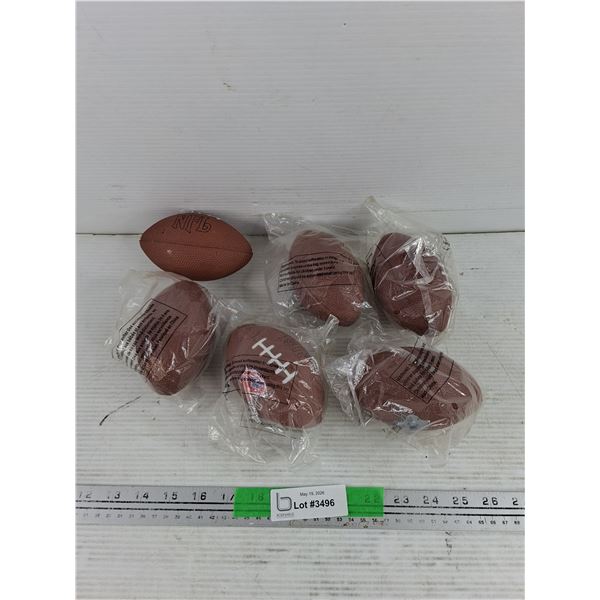 (6) Mini NFL Logo Footballs