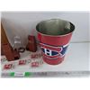 Image 4 : Alberta Springs Whisky Wooden Box, Montreal Canadiens Keychains & Bucket, Grain Elevator Coin Banks