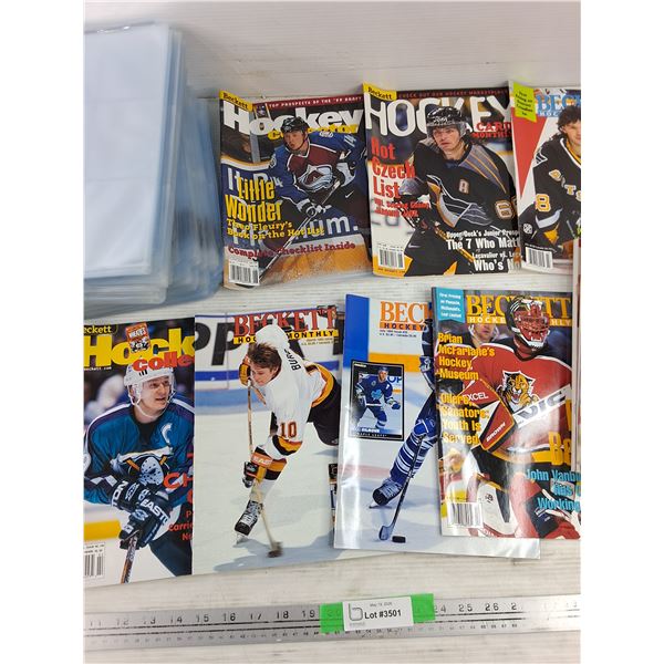 Sports Cards Sleeves, Assorted Beckett Hockey Monthly Magazines - Bodnarus Auctioneering Sports Cards Sleeves, Assorted Beckett Hockey Monthly Magazines - Bodnarus Auctioneering