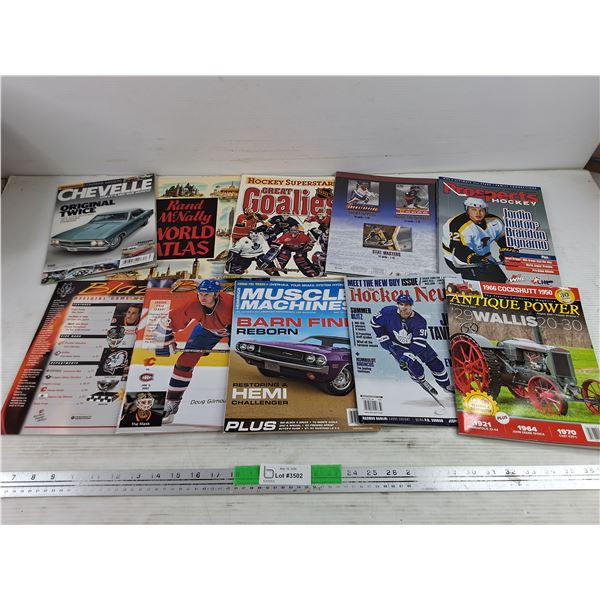 Assorted Magazines - Hockey, Muscle Machines, Chevelle, Antique Power
